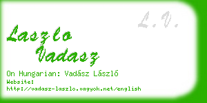 laszlo vadasz business card
